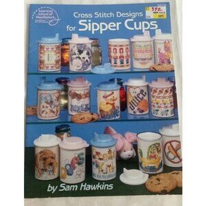American School Of Needlework Cross Stitch Book For Sipper Cups Patterns 3610
